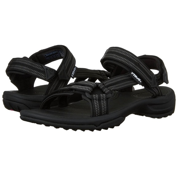 Teva 👩Terra Fi Lite Double Zipper Black Sandals